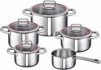 SCHULTE-UFER Topf-Set Valentina, Aluminium, Edelstahl (Set, 9-tlg., Bratentopf &Oslash; 20