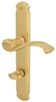 Alpertec Dr&uuml;ckergarnitur Alpertec WC-Langschildgarnitur Bianca Messing gold