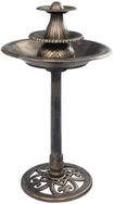 vidaXL Vogeltr&auml;nke Vogelbad mit Springbrunnen Bronzen 50x91 cm Kunststoff