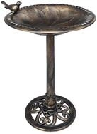 vidaXL Vogeltr&auml;nke Vogelbad Bronzen Kunststoff