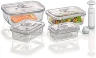 Caso Vakuumbeh&auml;lter 1197 VacuBoxx, Glas, Tritan, (Set, 5-tlg., VacuBoxx 4er Set