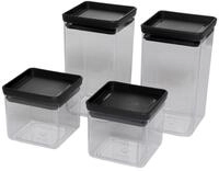 Brabantia Vorratsdose 4x1 Vorratsdose Tasty eckig, dunkelgrau