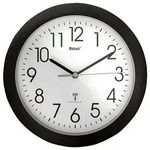 Mebus Wanduhr 52450 Funk Wanduhr 26 cm x 26 cm x 26 cm x 4.5 cm Schwarz