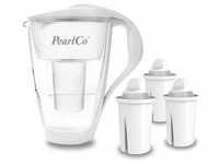 PearlCo Wasserfilter Glas Inkl. 3 Universal Filterkartuschen, Zubehör für...