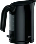 Braun Wasserkocher PurEase WK 3000 BK - 1,0 L, Schnellkochsystem, Anti-Kalk...