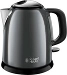 RUSSELL HOBBS Wasserkocher Colours plus grau 24993-70, 1 l, 2400 W, klein, 2400W,