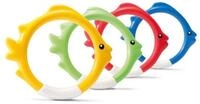 Intex Badespielzeug 4 Intex Tauchringe Underwater Fish Rings bunt ab 6 Jahren 55507