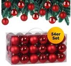 Casaria Weihnachtsbaumkugel (54 St), Weihnachtskugeln 54er Set...