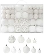 vidaXL Christbaumschmuck 100-tlg. Weihnachtskugel-Set Wei&szlig; (100-tlg)