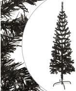 vidaXL K&uuml;nstlicher Weihnachtsbaum, Schlanker Weihnachtsbaum Schwarz 150 cm