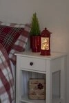 KONSTSMIDE LED Laterne Weihnachtsdeko rot, LED fest integriert, Warmwei&szlig;, LED