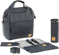 L&Auml;SSIG Wickelrucksack Glam, Goldie, Backpack Anthracite, PETA-approved vegan