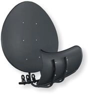 Koscom Toroidal T90 P Anthrazit Multifocus Antenne inkl 5 LNB Halter Sat-Spiegel