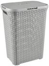 Curver W&auml;schekorb, W&auml;schekorb Natural Style 60L grau
