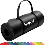 MOVIT Yogamatte Yogamatte 10/15 mm Dicke (1-St) schwarz 60 cm x 190 cm x 1.5 cm
