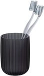 WENKO Zahnputzbecher WENKO Zahnputzbecher AGROPOLI BHT 7,50x10x7,50 cm grau