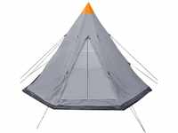 vidaXL Vorzelt Zelt für 4 Personen Grau, (4 tlg)