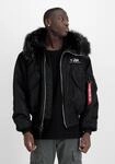 Winterjacke ALPHA INDUSTRIES "45/P Hooded", Herren, Gr. M, schwarz (schwarz,