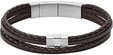 Fossil Lederarmband Multi-Strand Braided Leather Bracelet, aus echtem Leder