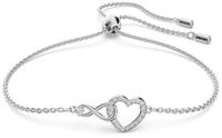 Swarovski Armband Schmuck Geschenk Armkette Herz Infinity Liebe, mit Swarovski&reg;