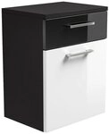 Magnolia Home Badm&ouml;bel-Set Unterschrank Rima 40 cm Weiss hochglanz/Grafit...