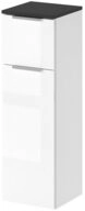 Vicco Midischrank Otis, Wei&szlig; Hochglanz/Anthrazit, 30 x 95 cm (1-St) verstellbar