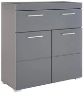 trendteam Sideboard, Badkommode Badezimmerschrank Grau Hochglanz BxHxT: 73 x 79...