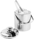 Haushalt International Eiseimer Eisw&uuml;rfeleimer mit Deckel und Zange, F&uuml;llmenge: 1,3