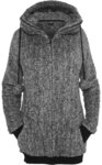 URBAN CLASSICS Sweatjacke Urban Classics Damen Ladies Melange Teddy Zip Hoody...