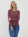 Rundhalspullover VERO MODA "VMCARE STRUCTURE LS O-NECK BLOU NOOS", Damen, Gr. L, bunt