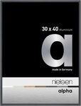 nielsen Bilderrahmen Aluminium Bilderrahmen Alpha, (1 St) grau 30 x 40 cm