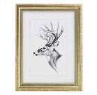 Woltu Bilderrahmen BRU9894gd, Fotogalerie, Holz Rahmen, Glasscheibe, Artos Stil Gold