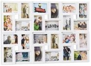 relaxdays Bilderrahmen Collagen 24 Bild, wei&szlig;