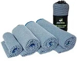 pandoo Reisehandtuch Reisehandtuch mit Bambus Aktivkohlefasern blau 80 cm x 130 cm