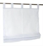 Kutti Raffrollo Brondby, mit Schlaufen, freih&auml;ngend, halbtransparent, Polyester,