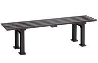 Blome Gartenbank Gartenbank Mono l, 3-Sitzer, Pflegeleichter Kunststoff, Wei&szlig;