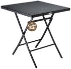 Casaria Klapptisch Rom (1-St), Polyrattan 65x65cm Platzsparend Klappbar Tragbar 60kg