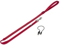 Nobby Hundeleine Leine "FLASH MESH", rot, M-L: L: 120cm, B: 25mm
