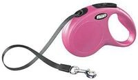 flexi Flexileine FLEXI Rollleine New CLASSIC Gurt - 5m, bis 25kg Farbe: Pink