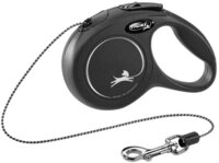 flexi Flexileine FLEXI Rollleine New CLASSIC Seil - 3m, bis 8kg Farbe: Schwarz