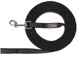 TRIXIE Schleppleine Schleppleine, gummiert - schwarz - 5 m/15 mm, Gurtband...