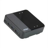 Aten US434 USB 3.0-Peripherieger&auml;te-Switch mit 4Ports Computer-Adapter