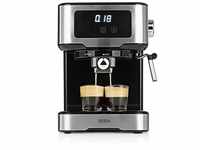 BEEM Espressomaschine Siebträgermaschine 1100W schwarz/silber, 1.5l...