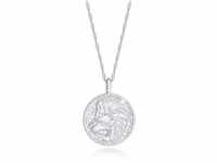 Elli Kette mit Anhänger Sternzeichen Löwe Astro Münze Antik 925 Silber