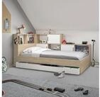 Gami Stauraumbett "Erwan", viel Stauraum, Made in France, verschiedene Farben (B/H/T