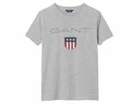 Gant T-Shirt Jungen T-Shirt - Teen Boys SHIELD Logo, Kurzarm grau