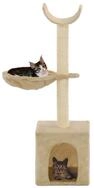 vidaXL Kratzbaum, Katzenbaum mit Sisal-Kratzs&auml;ulen 105 cm Beige