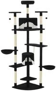 vidaXL Kratzbaum, Katzenbaum mit Sisal-Kratzs&auml;ulen 203 cm Schwarz und Wei&szlig;