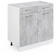 Vicco Unterschrank R-Line, Beton/Wei&szlig;, 80 cm ohne Arbeitsplatte (1-St)