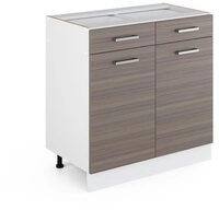 Vicco Unterschrank R-Line, Edelgrau/Wei&szlig;, 80 cm ohne Arbeitsplatte (1-St)